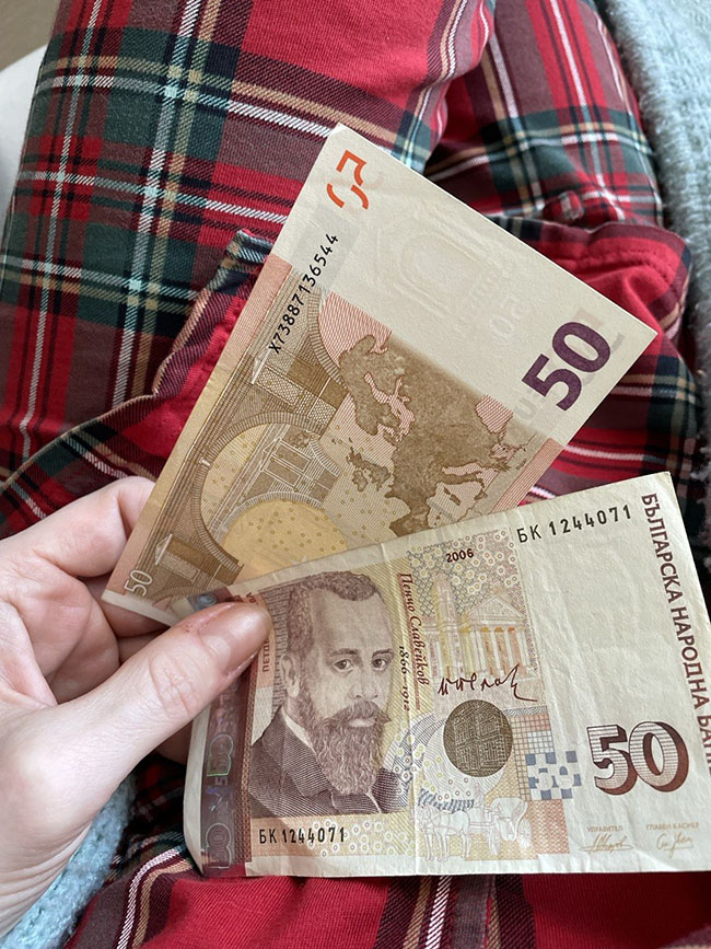 Обмен левов на евро.Варя Давыдова