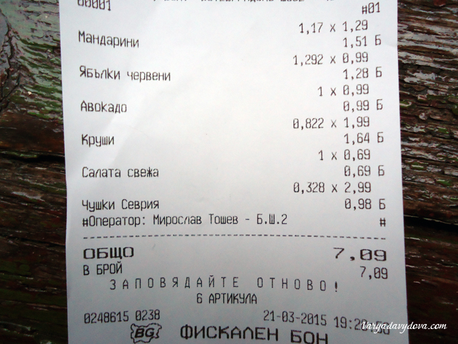 Цены в Болгарии 2015